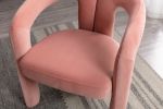 COOLMORE Contemporary Designed Fabric Upholstered Accent/Dining Chair /Barrel Side Chairs Kitchen Armchair for Living Room set of 2