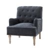Pholus Armchair with Carved Legs and Nailhead Trim