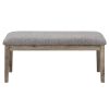Upholstered Entryway Bench, Bedroom Bench for End of Bed, Dining Bench with Padded Seat for Kitchen, Living Room, Fabric Solid Wood Indoor Bench