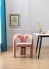 COOLMORE Contemporary Designed Fabric Upholstered Accent/Dining Chair /Barrel Side Chairs Kitchen Armchair for Living Room set of 2