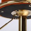 Orange velvet bar chair, pure gold plated, unique design,360 degree rotation, adjustable height,Suitable for dinning room and bar,set of 2