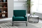 COOLMORE Accent Chair - Modern Industrial Slant Armchair with Metal Frame - Premium High Density Soft Single chair for Living Room Bedroom