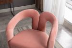 COOLMORE Contemporary Designed Fabric Upholstered Accent/Dining Chair /Barrel Side Chairs Kitchen Armchair for Living Room set of 2