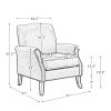 Jonathas Vegan Leather Armchair-NAVY