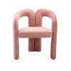 COOLMORE Contemporary Designed Fabric Upholstered Accent/Dining Chair /Barrel Side Chairs Kitchen Armchair for Living Room set of 2