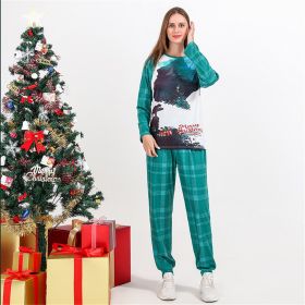 Family Baby Boys Girls Ladies Men Christmas Dinosaur Pajama Set (Option: Green-L-Woman)