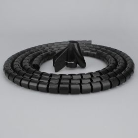 Wire  Line Pipe 2 M Wire Storage Protective Cover (Option: 28mm Black 2M Clip)