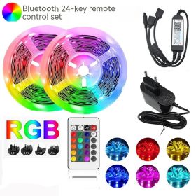 Bluetooth RGB Flexible 5050 Smart LED Light Bar (Option: 5050 Non Waterproof 5M-Bluetooth 24 Key-US)