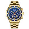 Fashion Mens Watches Luxury Men Sports Gold Stainless Steel Quartz Wrist Watch Man Business Casual Leather Watch часы мужские