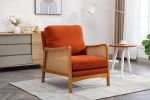 COOLMORE Wood Frame Armchair, Modern Accent Chair Lounge Chair for Living Room