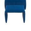 COOLMORE Accent Chair with Ottoman, Cushioned deep seat no armrest accent single lazy chair for Living Room