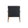 Leisure Chair with Solid Wood Armrest and Feet, Mid-Century Modern Accent chair, for Living Room Bedroom Studio chair