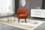 Fabric Accent Arm Chair with Upholstered seat, backrest Chair with Solid Wood Legs, for Living Room, Bedroom, Office,Waiting Rooms