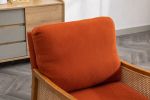 COOLMORE Wood Frame Armchair, Modern Accent Chair Lounge Chair for Living Room