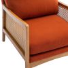COOLMORE Wood Frame Armchair, Modern Accent Chair Lounge Chair for Living Room