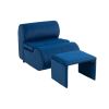 COOLMORE Accent Chair with Ottoman, Cushioned deep seat no armrest accent single lazy chair for Living Room
