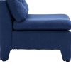 COOLMORE Cushioned deep seat no armrest accent single lazy chair ,Comfy Oversized Leisure Barrel Chairs for Living