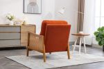 COOLMORE Wood Frame Armchair, Modern Accent Chair Lounge Chair for Living Room