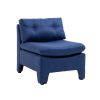 COOLMORE Cushioned deep seat no armrest accent single lazy chair ,Comfy Oversized Leisure Barrel Chairs for Living