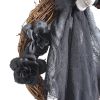 Halloween Wreath Black Skull Ghost Decorations for Front Door