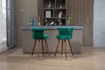 COOLMORE Swivel Bar Stools with Backrest Footrest , with a fixed height of 360 degrees