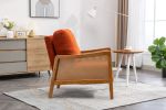 COOLMORE Wood Frame Armchair, Modern Accent Chair Lounge Chair for Living Room