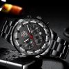 Fashion Mens Watches Luxury Men Sports Gold Stainless Steel Quartz Wrist Watch Man Business Casual Leather Watch часы мужские