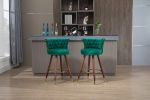 COOLMORE Swivel Bar Stools with Backrest Footrest , with a fixed height of 360 degrees