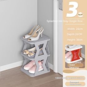 Shoe Cabinet Multi-layer Simple Household Storage Cabinet (Option: Splash Ink Gray-7 Layers)